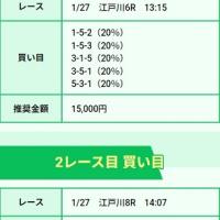 1月27日ネクストラインデイの買い目