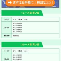 2月14日スタートラインナイターの買い目